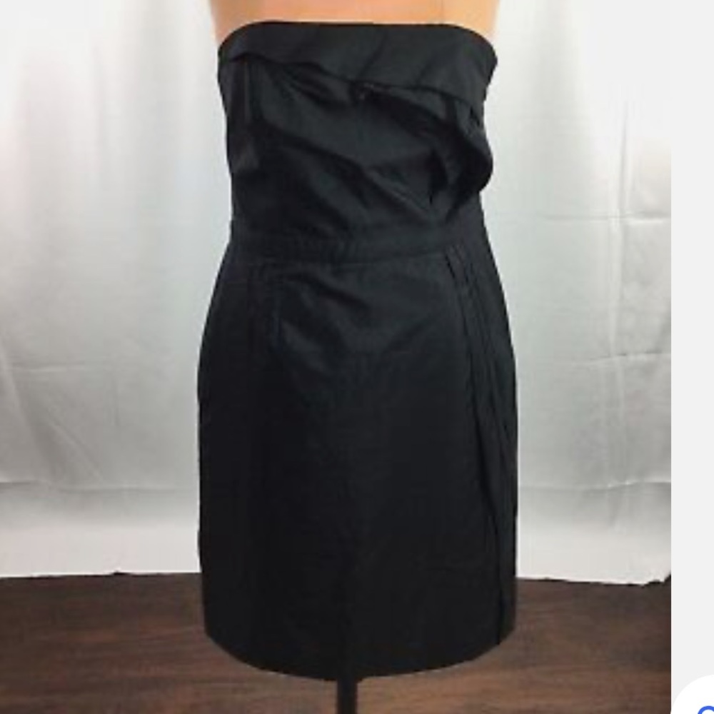 NWT LOFT ANN TAYLOR black strapless dress size 6